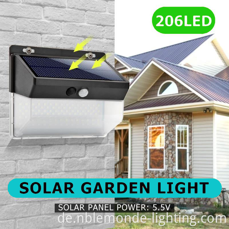 Solar Security Wall Light with Motion Sensor